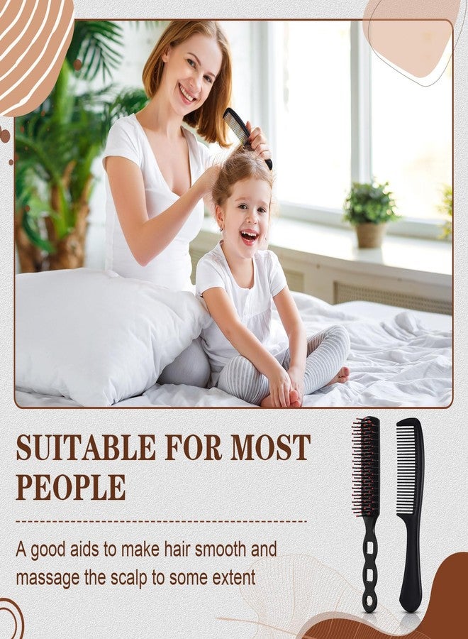 Baderke 48 Pcs Combs Set Bulk Hair Brushes for Homeless Individually Wrapped Hair Brush and Comb for Women Hotel Nursing Charity Travel(Black) - Image 5